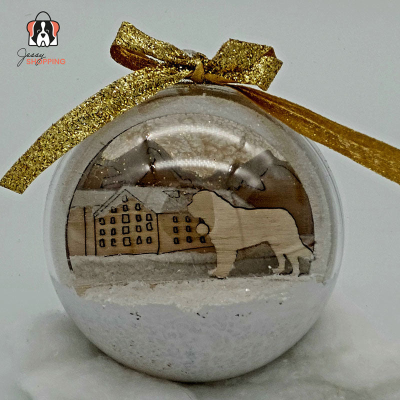 3D Saint Bernard Christmas ball