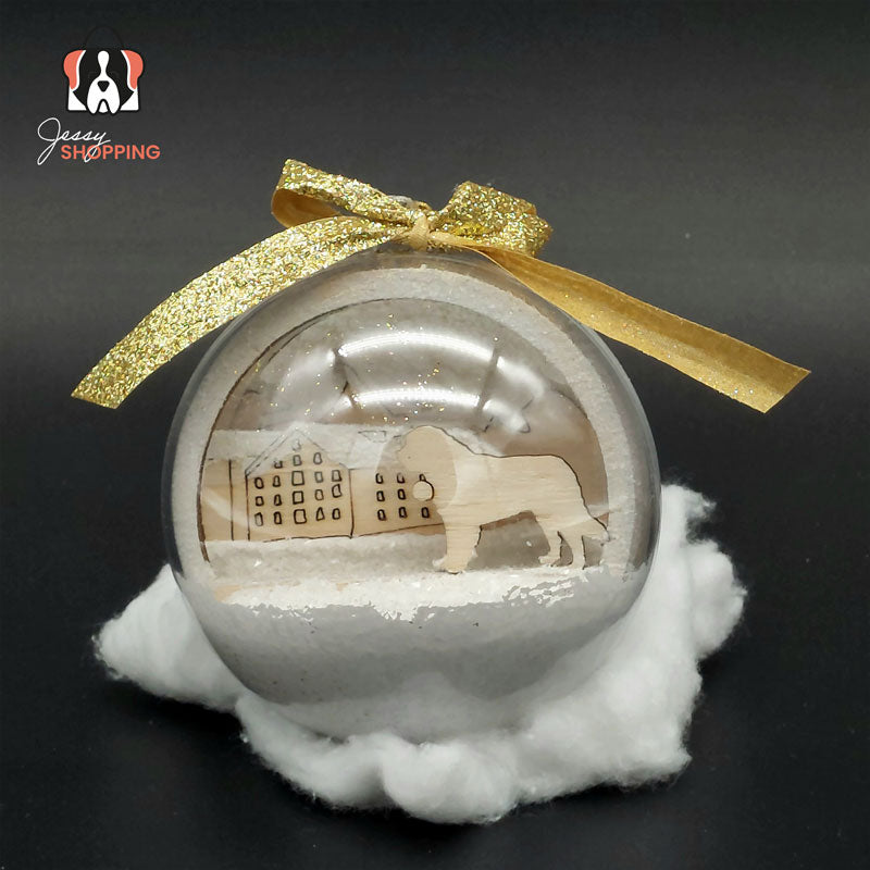 3D Saint Bernard Christmas ball