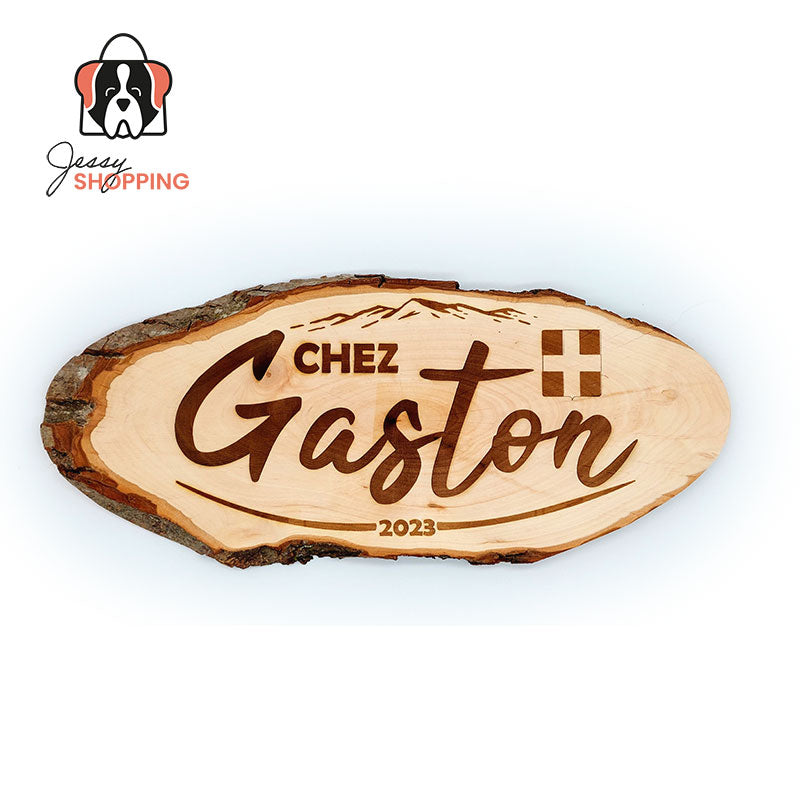 Plaque en bois