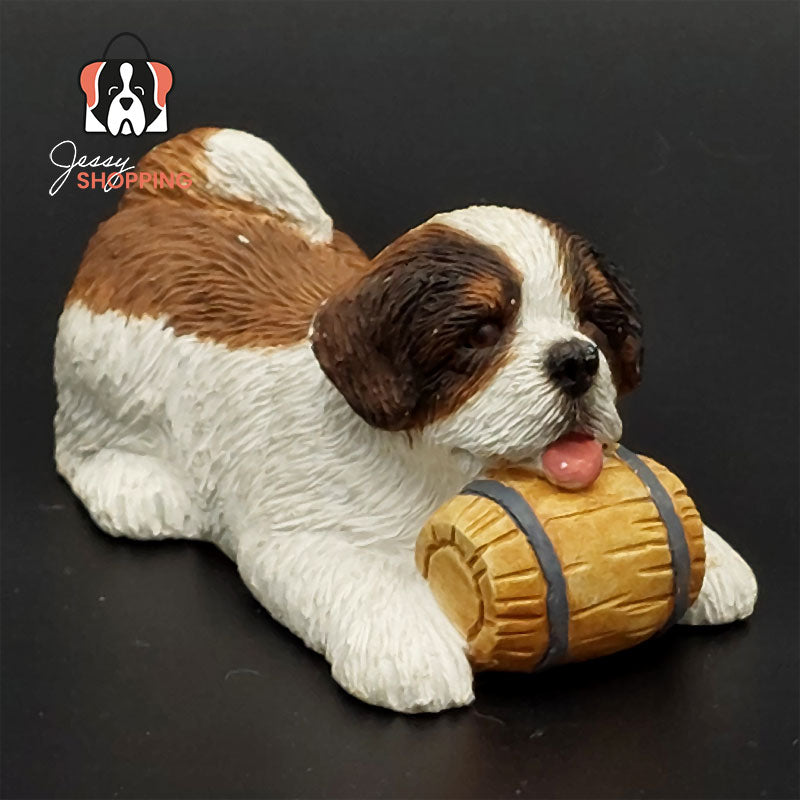 Figurine vintage Saint Bernard Sandicast