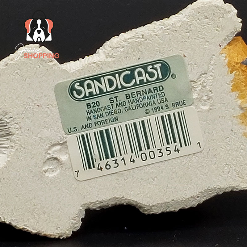 Figurine vintage Saint Bernard Sandicast