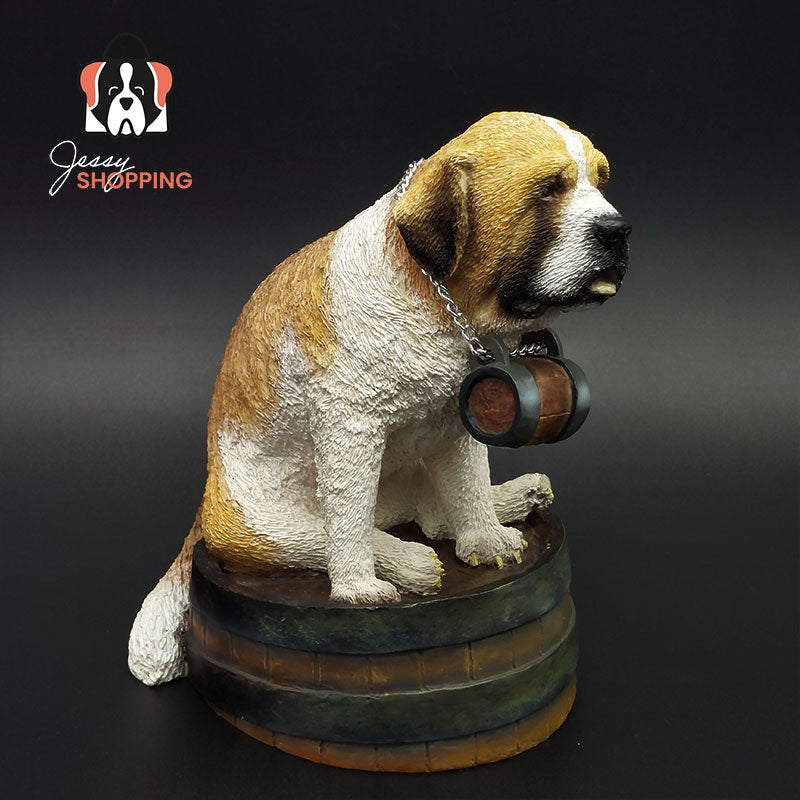Sint Bernard zittend op ton My Dog collectie