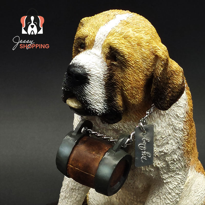 Sint Bernard zittend op ton My Dog collectie