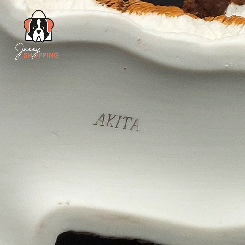 Vintage Sint Bernard beeldje Akita porselein door Kowa