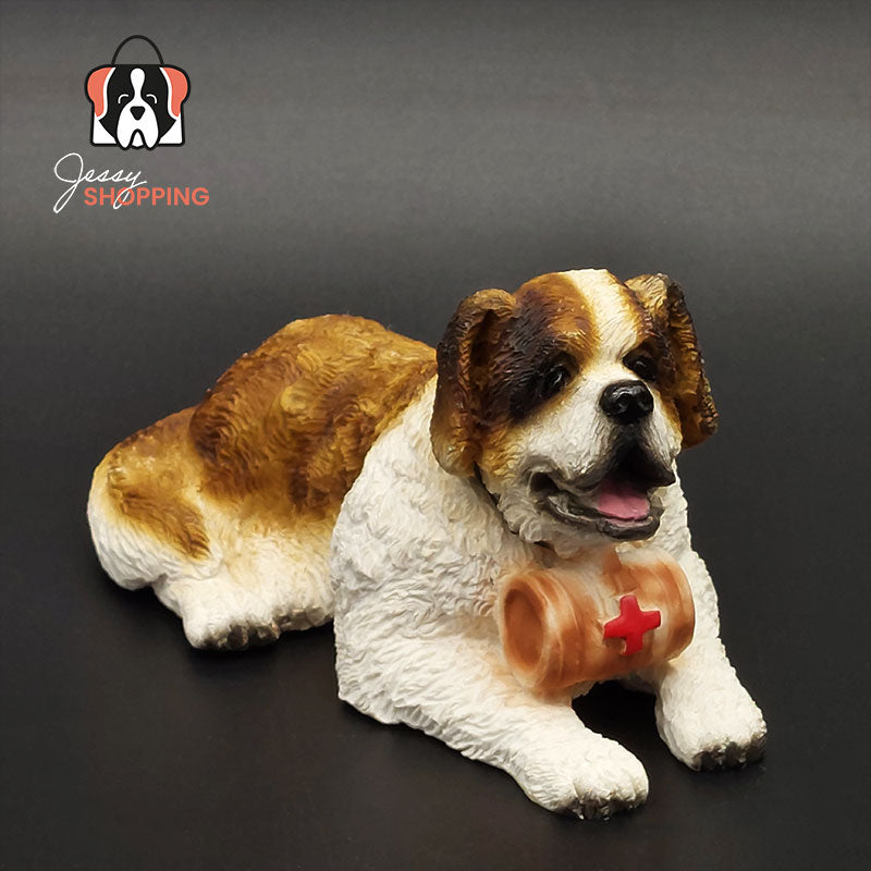 Sint Bernard liggend met tonnetje