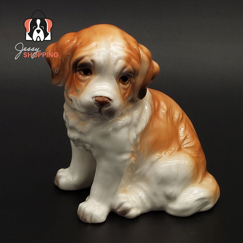 Bernhardiner-Figur aus Porzellan