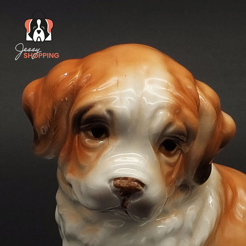 Bernhardiner-Figur aus Porzellan