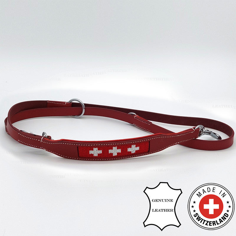 Laisse Suisse en cuir 160 cm