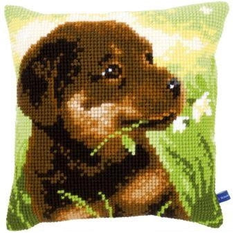 Kit de coussin au point de croix Chiot Rottweiler PN-0150689