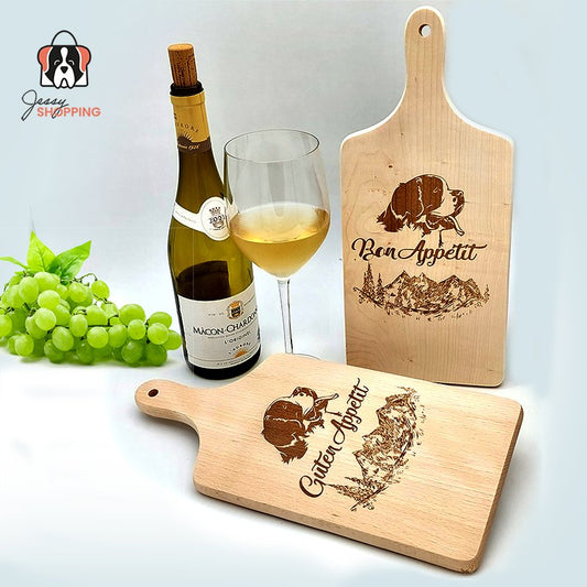 Sint Bernard Wooden cutting board 'bon appetit'