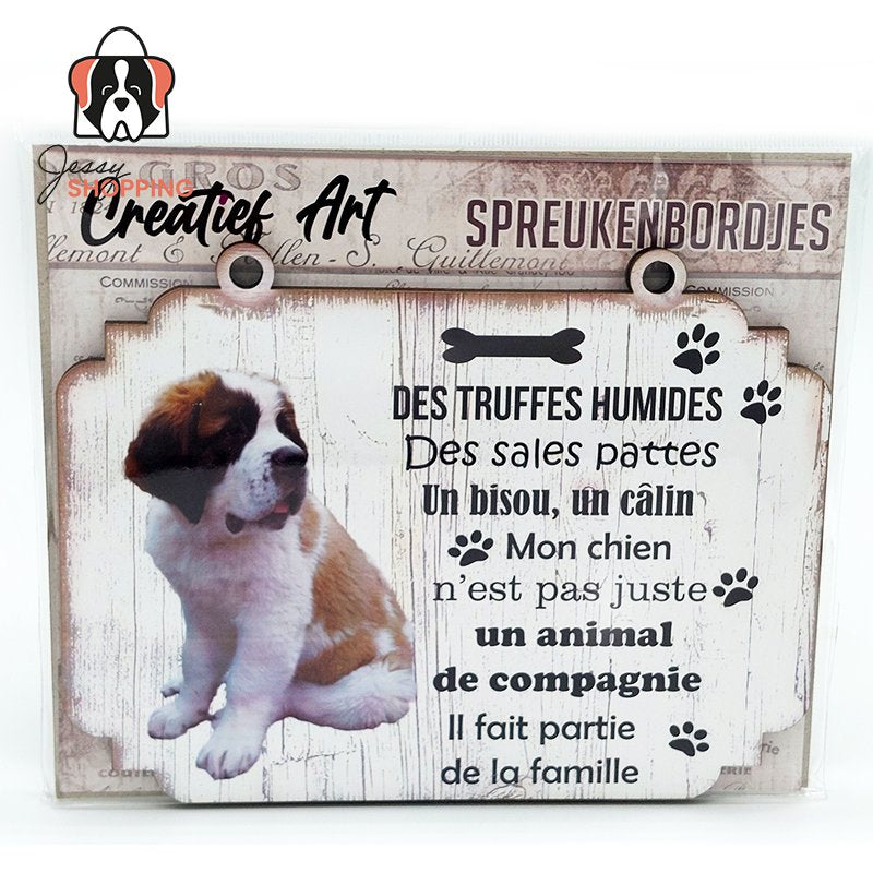Saint Bernard spell plate in French