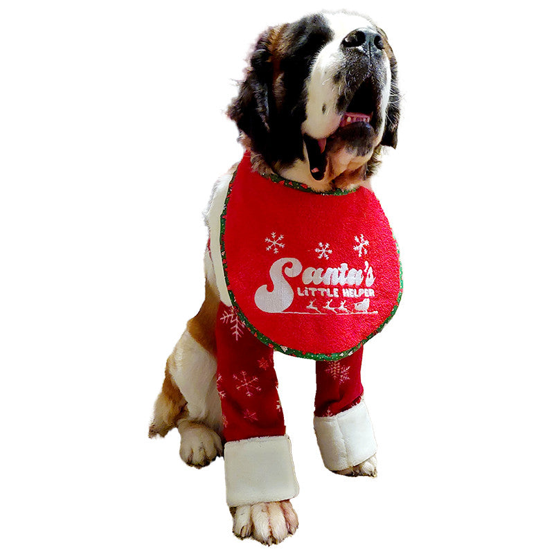 Ensemble de bavette et de manches de Noël « Santa's Helper » (aide du père Noël)