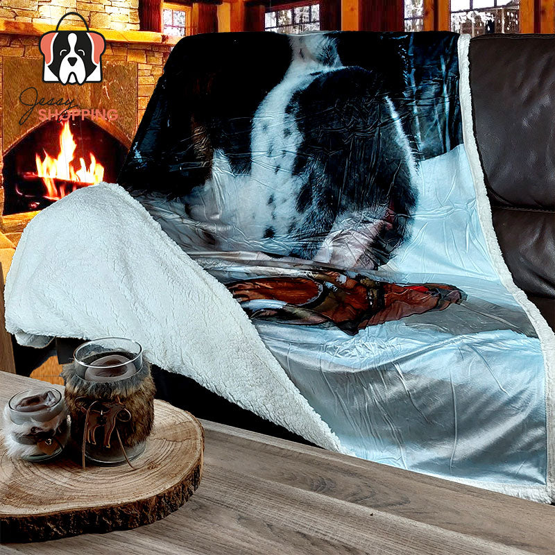 Couverture polaire Saint Bernard 150cm x 200cm
