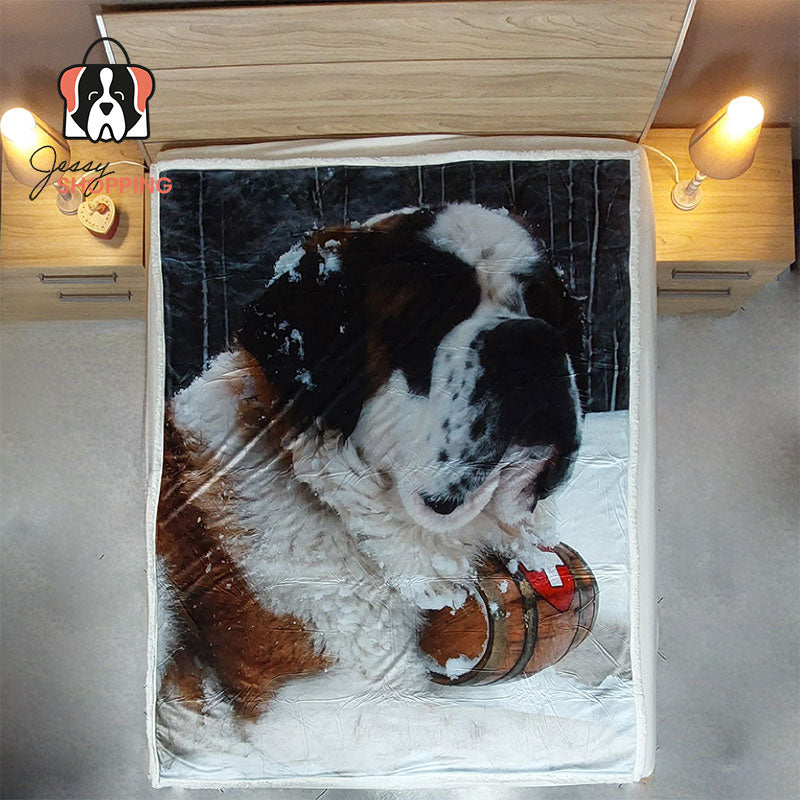 Couverture polaire Saint Bernard 150cm x 200cm