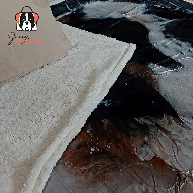 Couverture polaire Saint Bernard 150cm x 200cm