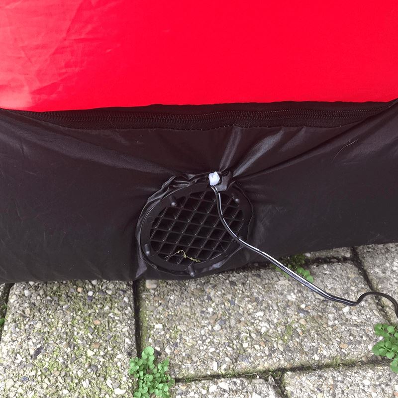 Opblaasbare Sint Bernard met Kerstman en slee Jessy Shopping