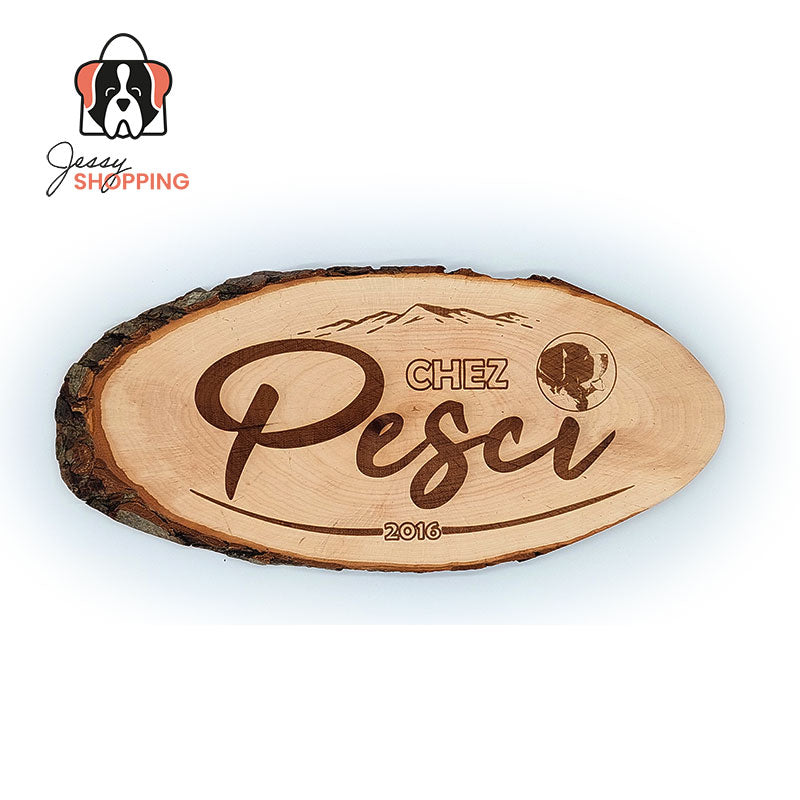 Plaque en bois