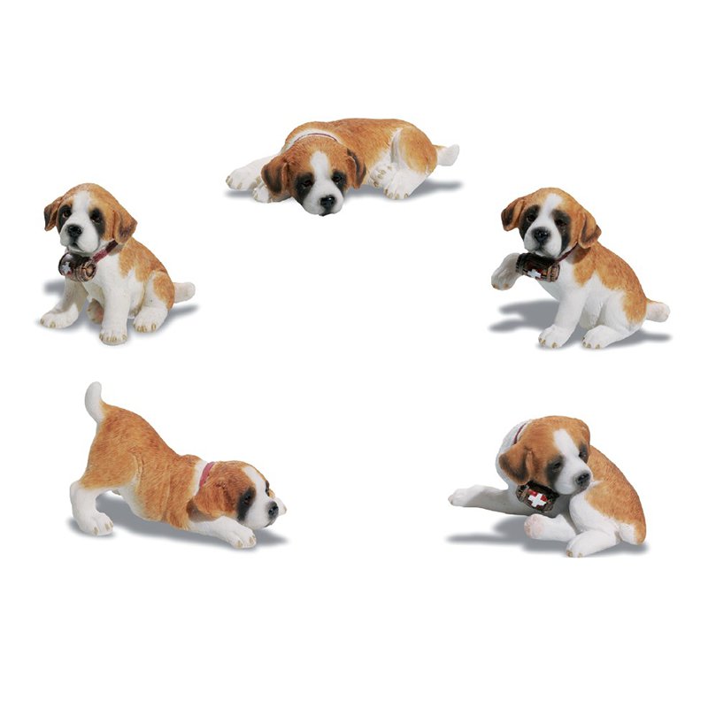 Bernhardiner-Welpenfamilie