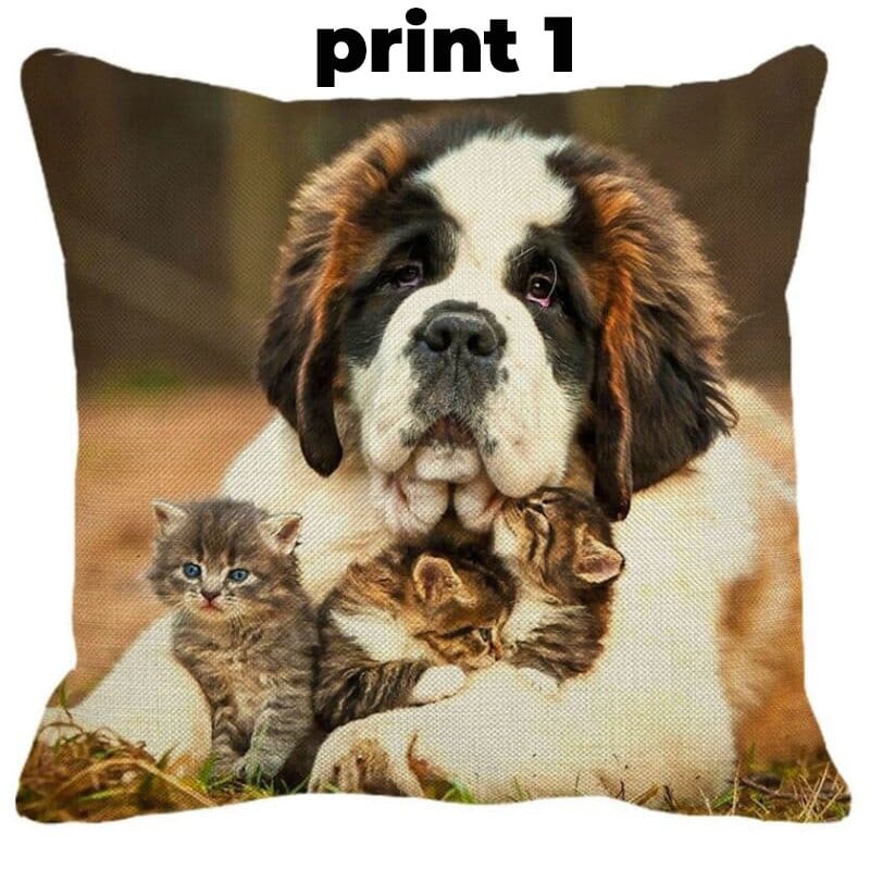 Kussenhoes. Keuze uit 3 verschillende Jessy Shopping Print 1
