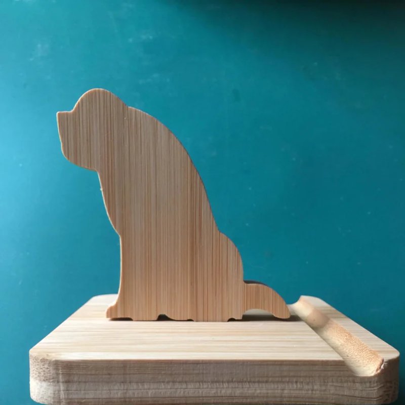 Bernhardiner Handyhalter aus Holz