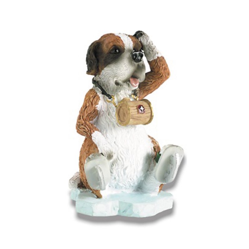Set of 6 Sporty Saint Bernard dogs