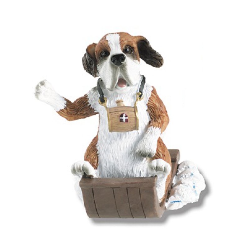 Set of 6 Sporty Saint Bernard dogs