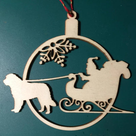 Sint Bernard Kerst ornament slee