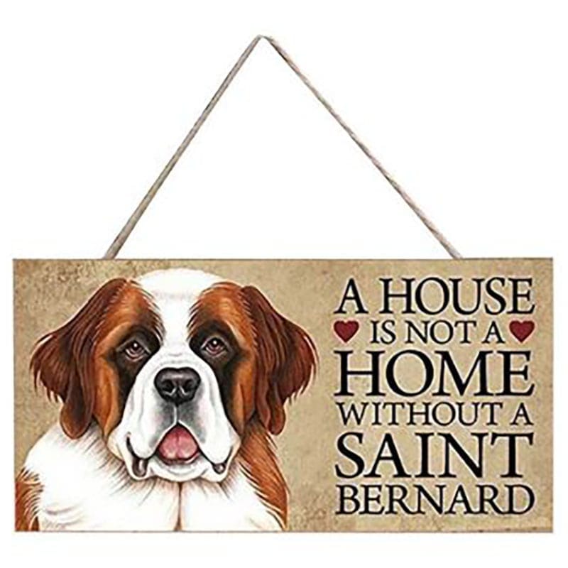 Houten bordje sint bernard Jessy Shopping