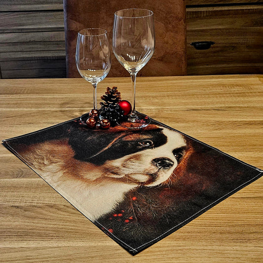 Set de table chiot Saint-Bernard