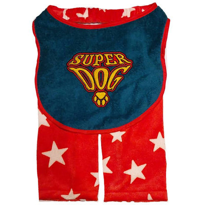 "Super Dog" Bib and Sleeve Set (Red)