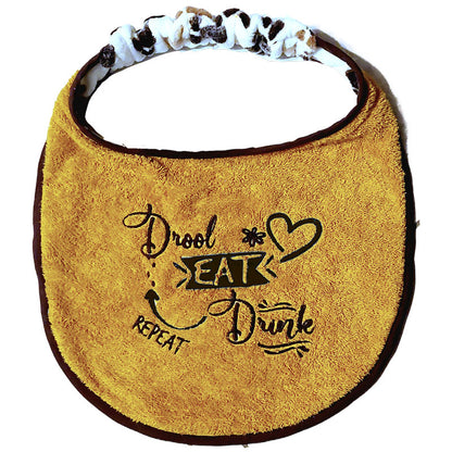 "Drool Eat Drink Repeat" set van slab en mouwen