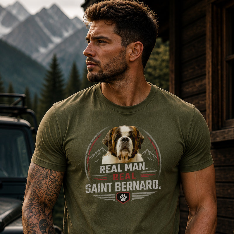 Real Man. Real Saint Bernard.