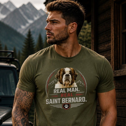 Real Man. Real Saint Bernard.